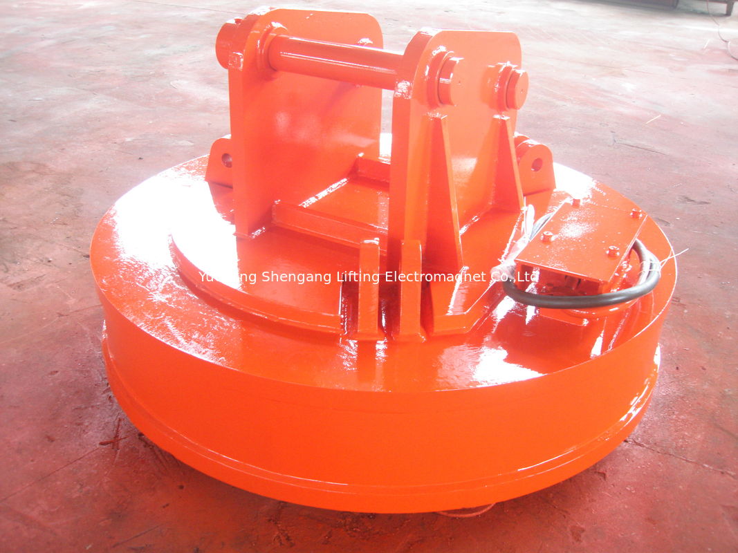 Energy Saving Scrap Handling Magnets , Mini Excavator Parts Orange Color