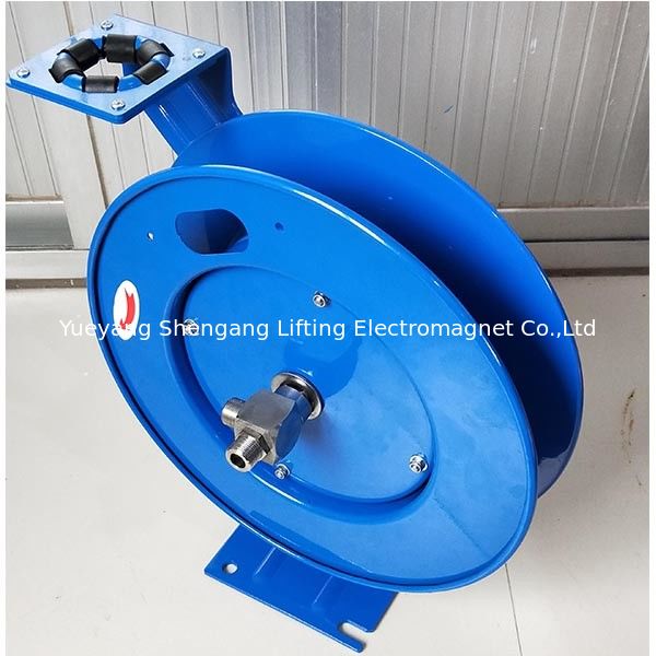 15m Length Retractable Hose Reel Drum Spring Driven Auto Type Blue Color